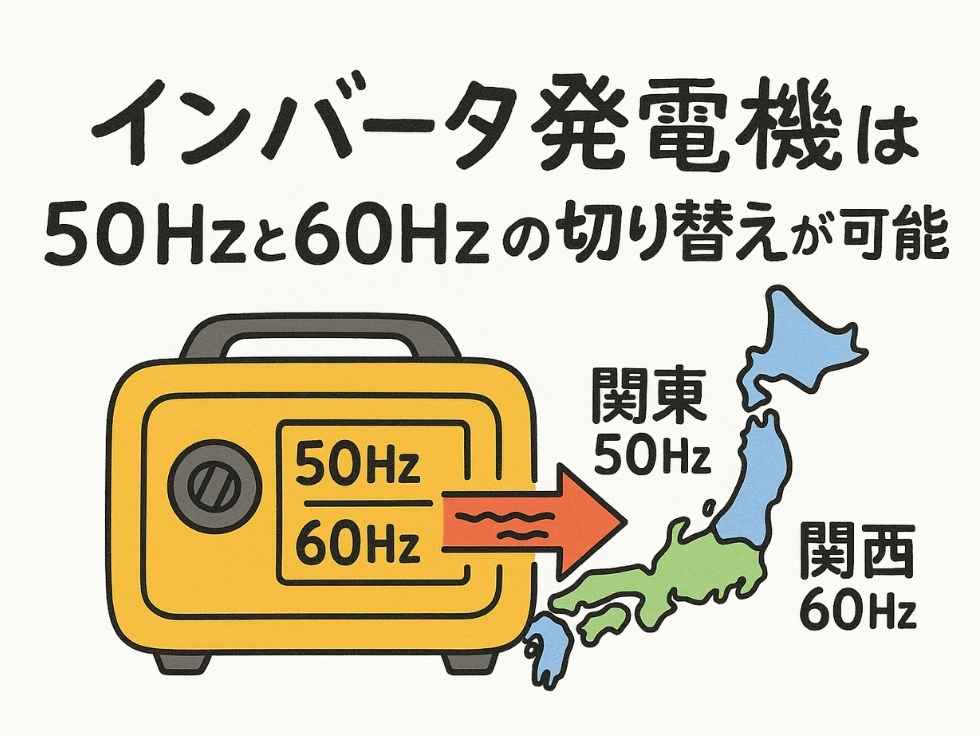 インバーター発電機の性能を示した図解