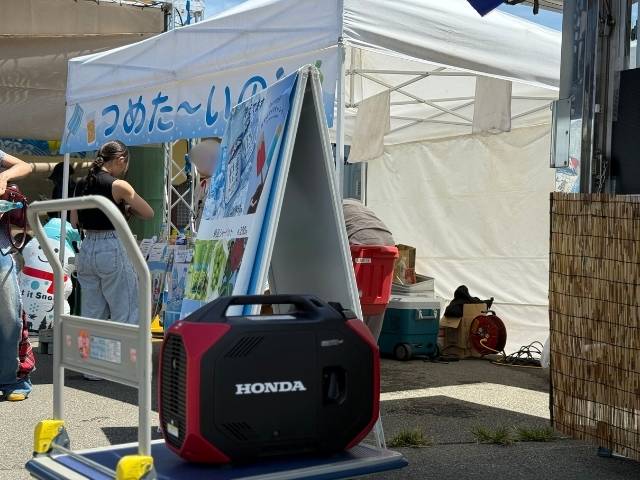 レンタル用HONDA発電機を導入先の富士急ハイランドで撮影