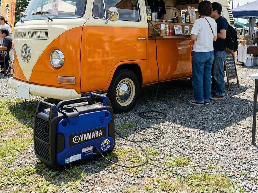 イベント フェス キッチンカー yamaha発電機EF1800is
