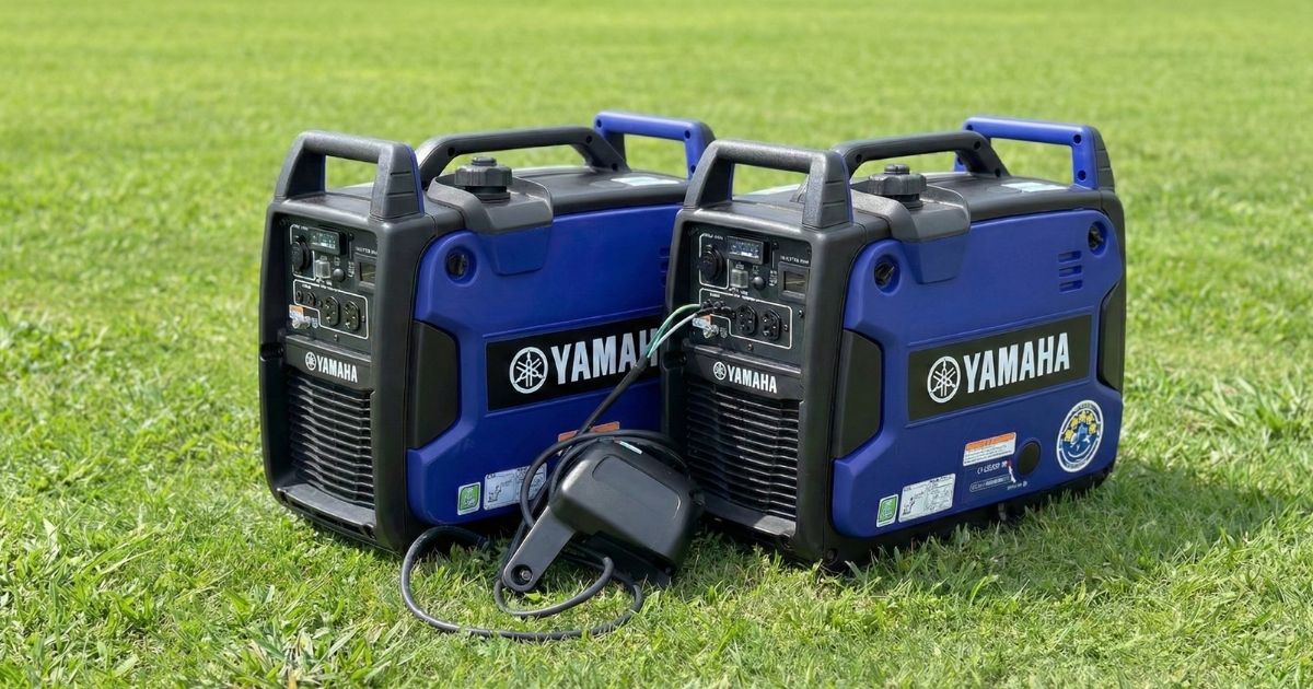 ヤマハ発電機を2台 並列配線 EF1800is