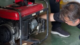 発電機の安全な使い方を解説してる画像