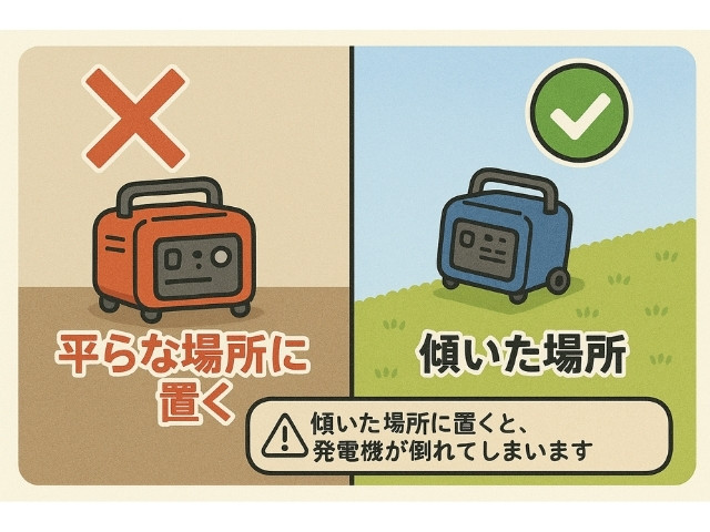 発電機使用の注意喚起