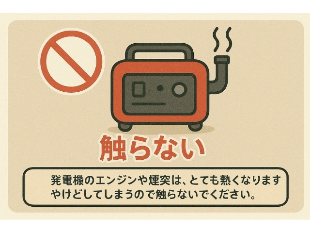 発電機の注意喚起