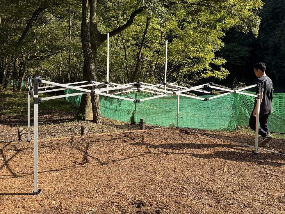 キャラバンテントのフレーム・組み立て前