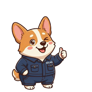 アトラス マスコットキャラクター コーギー犬のマルちゃん